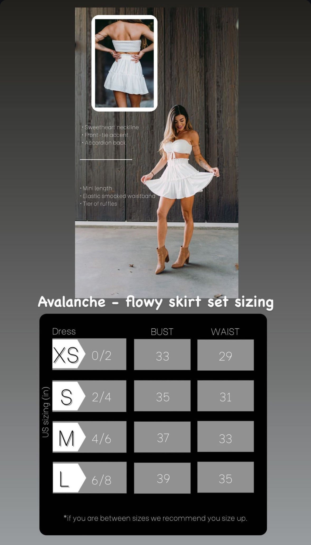 Avalanche - Flowy Skirt Set