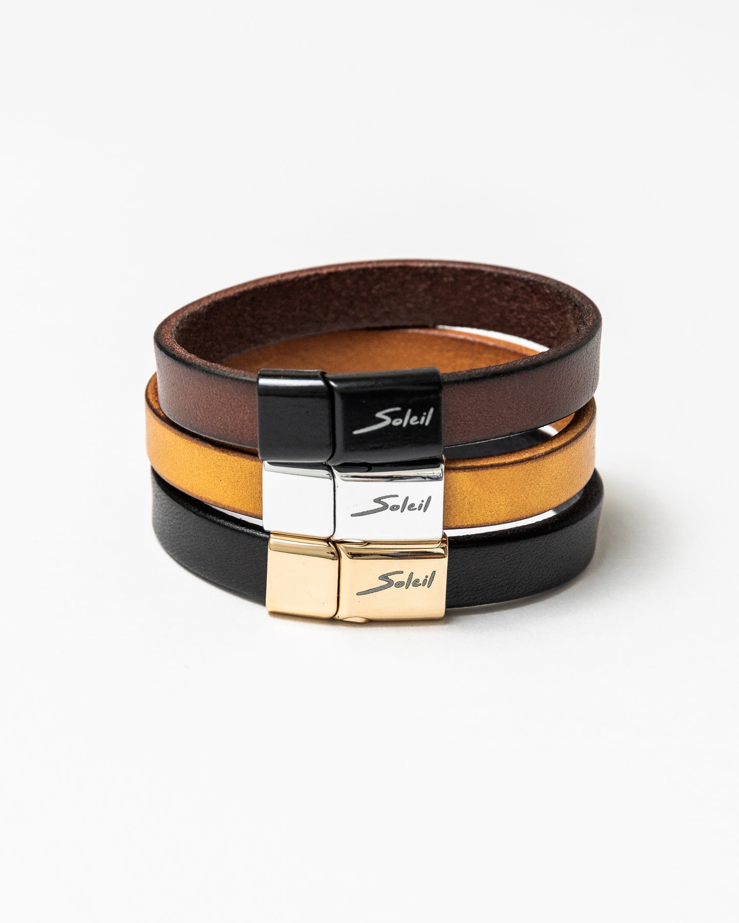 Men's Soleil Leather Band | Onyx