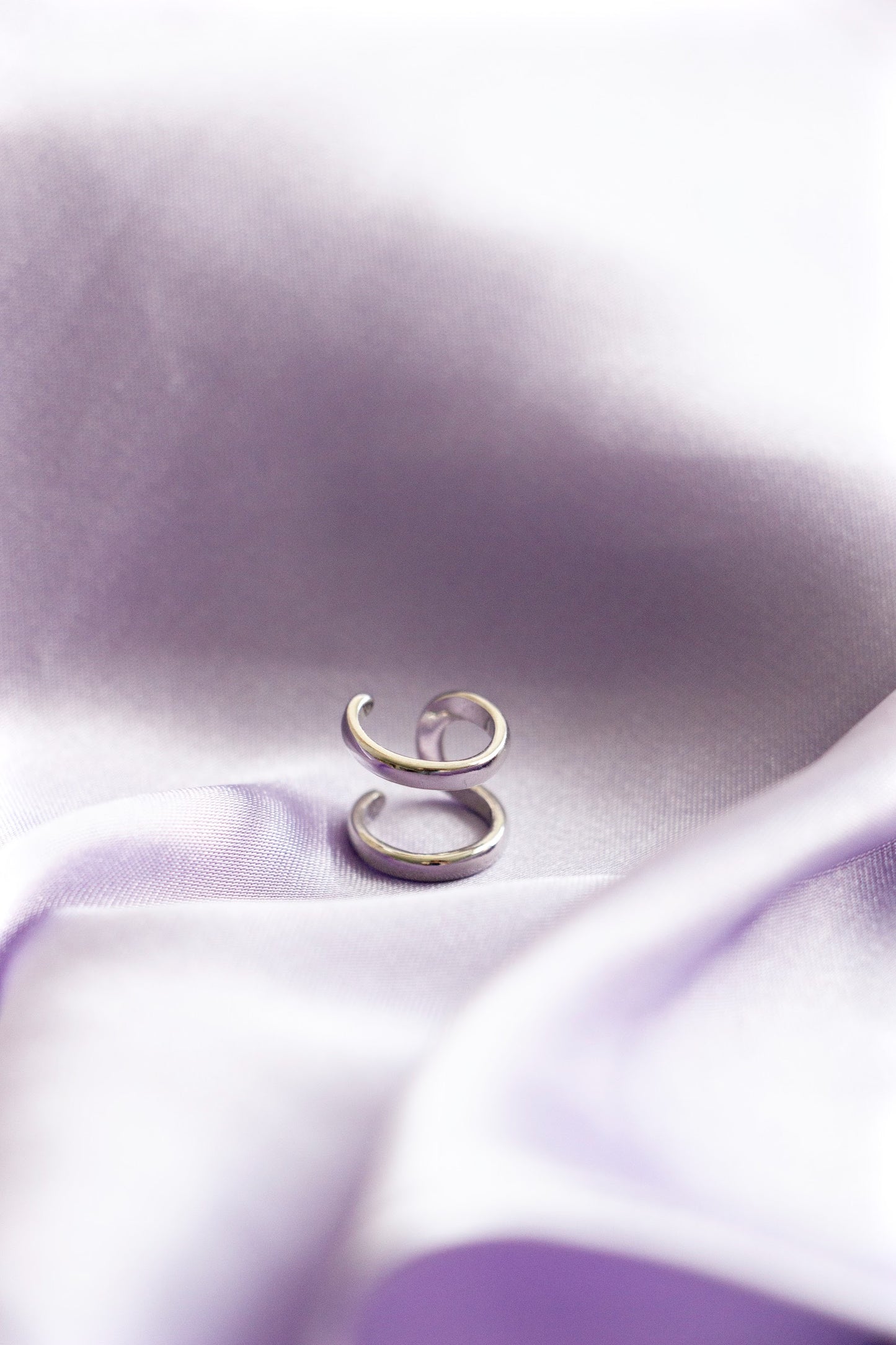 Silver Double Cuff Earring
