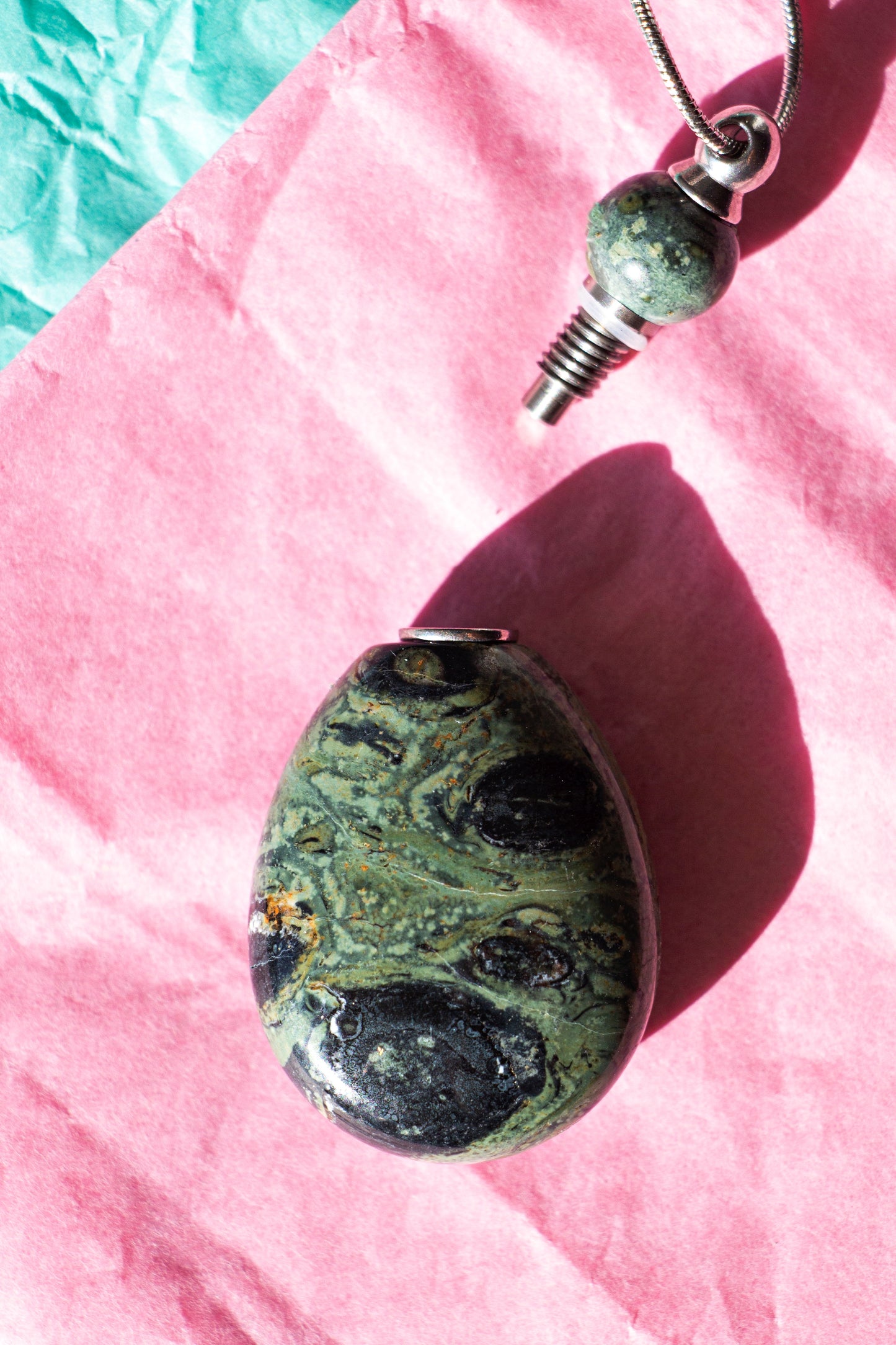 Perfume Pendant - Jade Stone