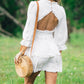 Flowy Open Back Mini Dress | White
