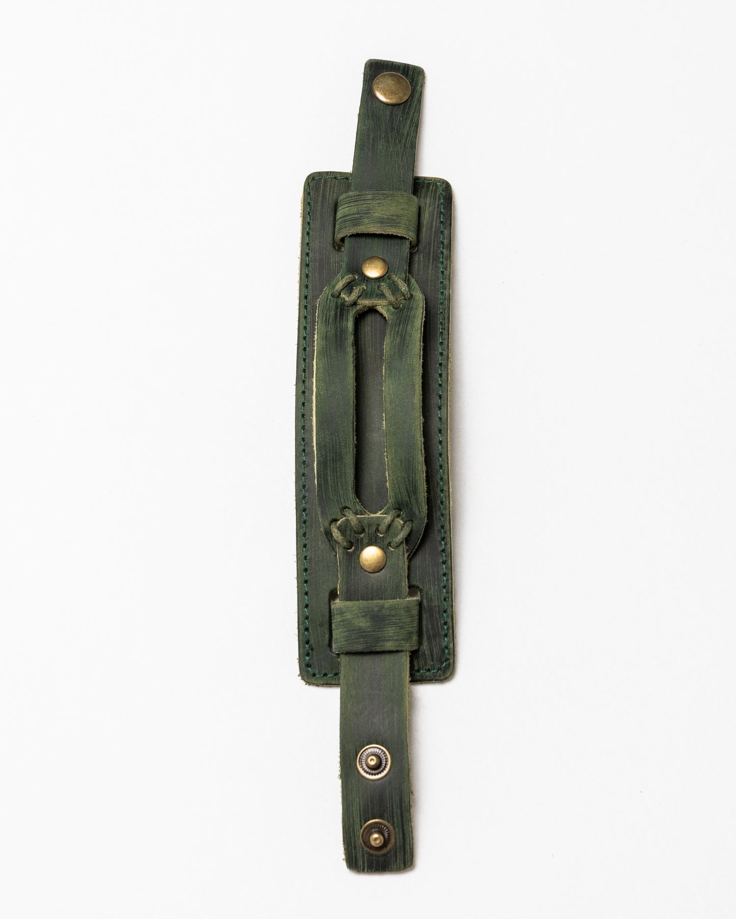 Men's Leather Boho Bracelet | Army Green