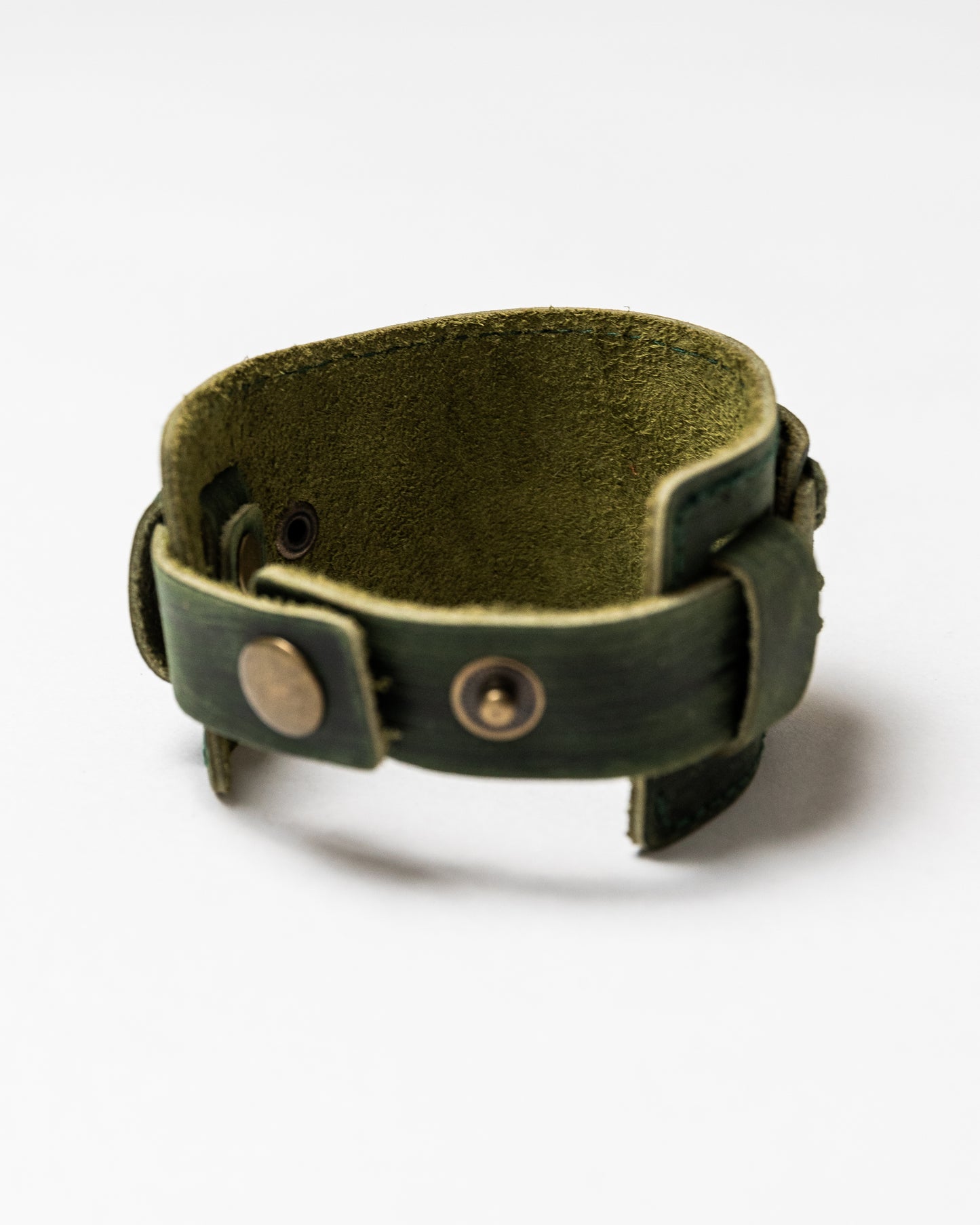 Men's Leather Boho Bracelet | Army Green