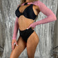 Buckle Mesh Top - Pink